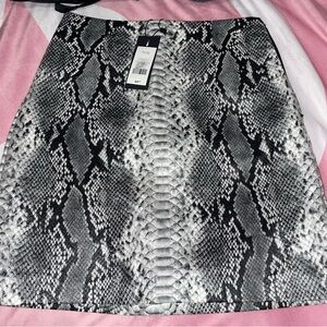 Snake skin print skirt